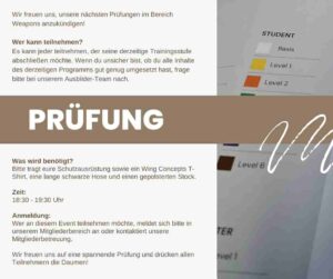 Termin und Veranstaltungen: Prüfung - Selbstverteidigung - Kampfkunst - Sicherheit