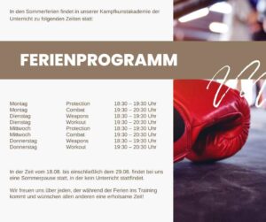 Sommerferienprogramm: Selbstverteidigung - Kampfkunst - Kampfsport