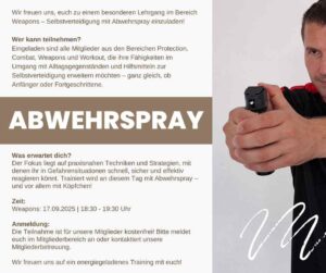 Weapons: Themenlehrgang - Abwehrspray | Sicherheit & Selbstverteidigung
