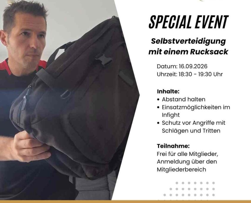Selbstverteidigung mit einem Rucksack | Selbstverteidigung - Kampfkunst - Kampfsport - Workout - Kiel