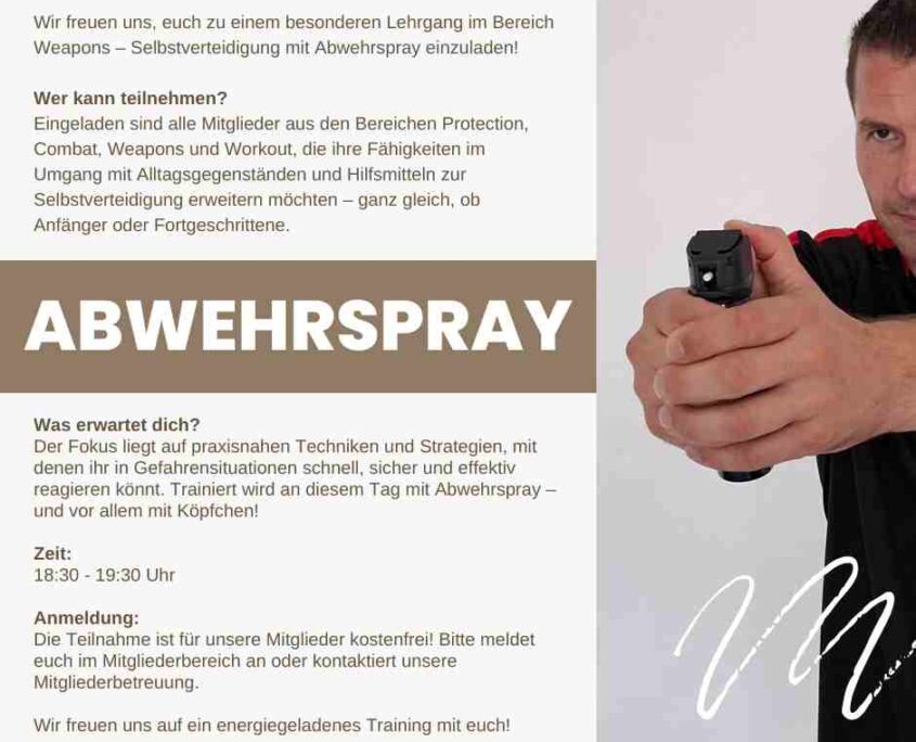 Training mit Abwehrspray | Selbstverteidigung - Kampfkunst - Kampfsport - Workout - Kiel